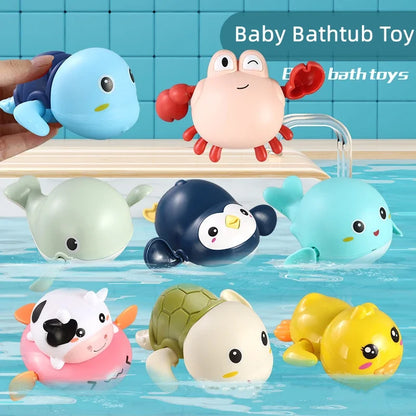 Play Water Swimming Toys Children Kids Bathtub Animals Shower Bath Clockwork Dolls Baby Summer Bathroom Bathing Cute Funny Toy