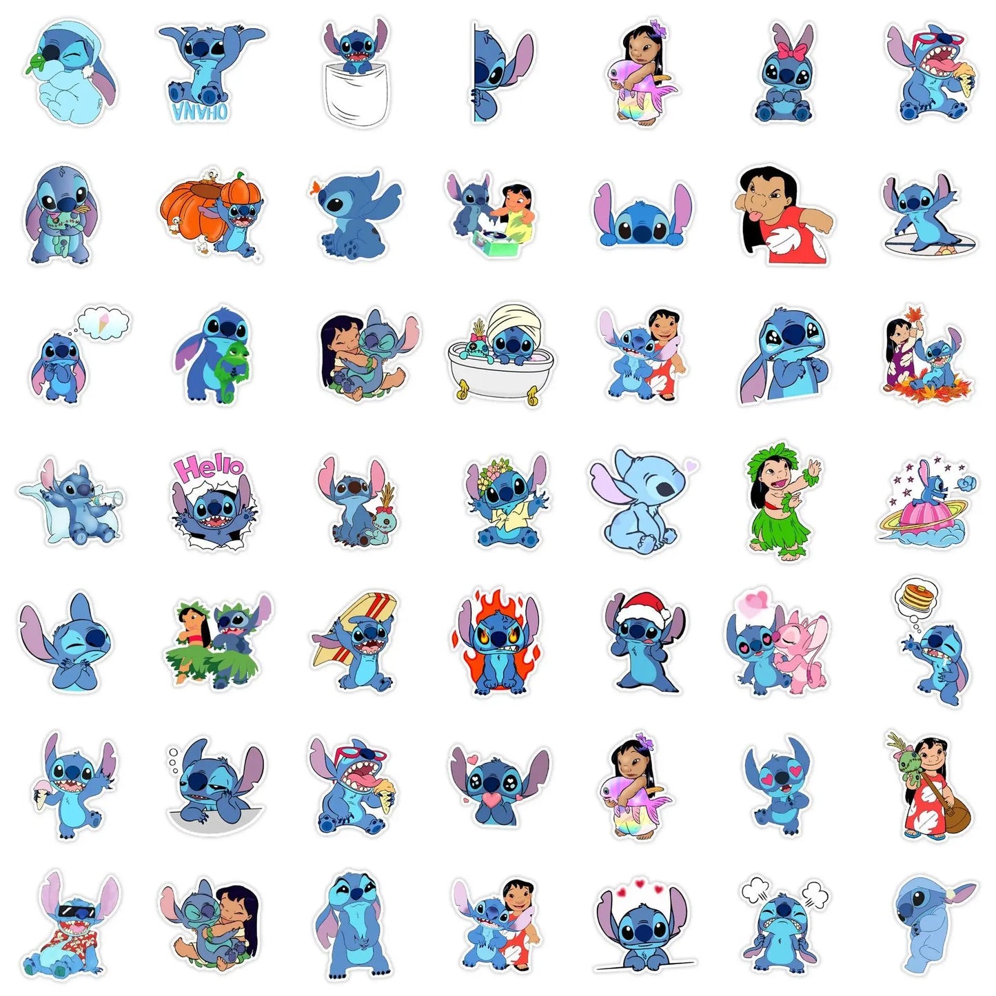 10/50pcs niedlichen Disney Cartoon Lilo Stich Aufkleber für Kinder Kawaii Anime Aufkleber Graffiti Laptop Skateboard Telefon Aufkleber Spielzeug