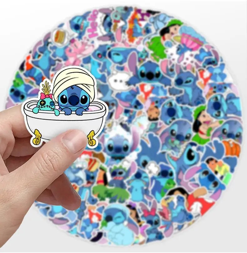 10/50pcs niedlichen Disney Cartoon Lilo Stich Aufkleber für Kinder Kawaii Anime Aufkleber Graffiti Laptop Skateboard Telefon Aufkleber Spielzeug