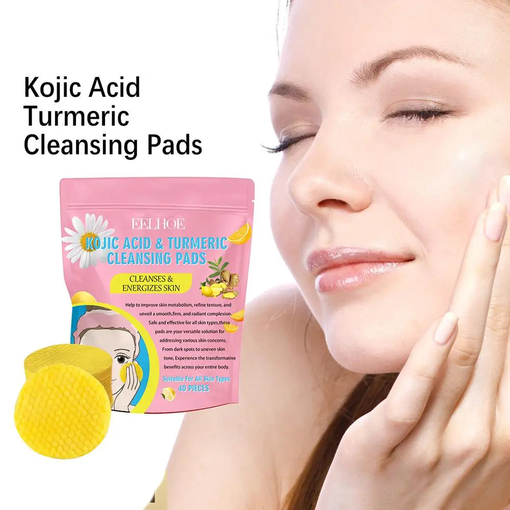 40/50 stücke Kurkuma Reinigung Pad Reinigung Tablet Peeling Pads Gesichts Schwämme Für Peeling Tägliche Reinigung Hautpflege