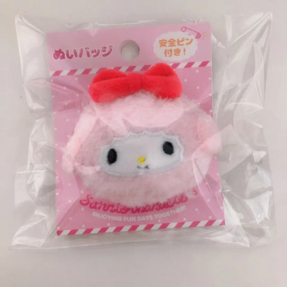 Sanrio mein süßes Klavier Kawaii Plüsch Füllung Puppe Anhänger rosa Lamm Gummis chnur Cartoon Plüsch Brosche Mädchen Dekoration Geburtstag