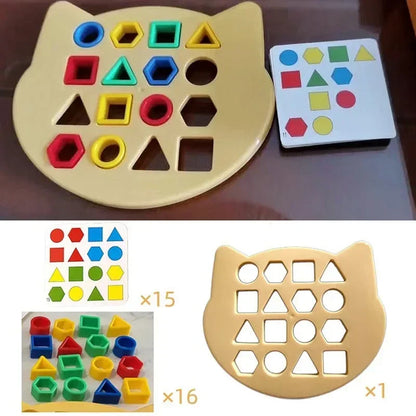 Niedliche Bären kinder geometrische Form Farb abstimmung Puzzle Baby Montessori pädagogisches Lernspiel zeug Kinder interaktives Kampfspiel