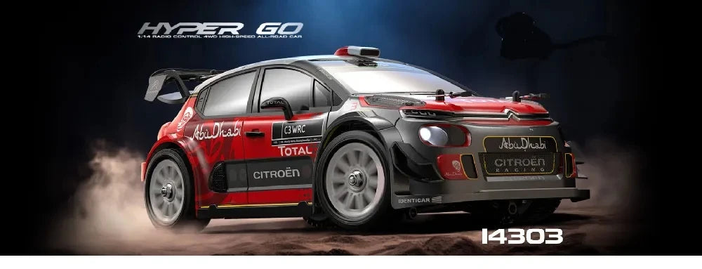 Hyper Go MJX 14303 1：14 4WD Off-Road RC Car 65KM/H LED Remote Control Cars Brushless High Speed Drift Monster Truck Rally Cars