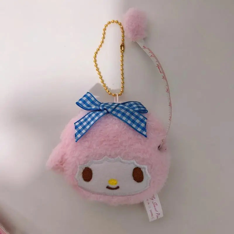 Sanrio mein süßes Klavier Kawaii Plüsch Füllung Puppe Anhänger rosa Lamm Gummis chnur Cartoon Plüsch Brosche Mädchen Dekoration Geburtstag