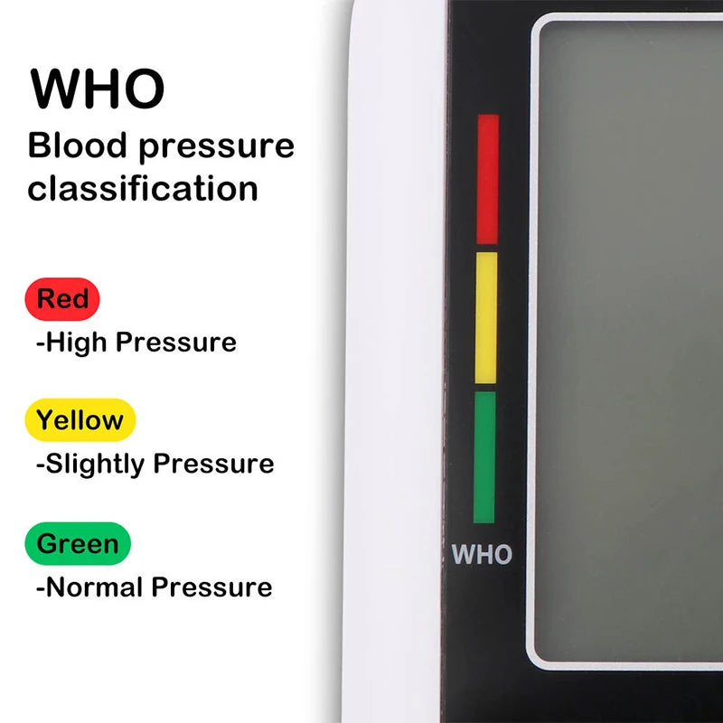 Portable Tonometer Digital LCD arm tensiometers Blood Pressure Monitor Heart rate Meter Large Cuff Sphygmomanometer Health Care