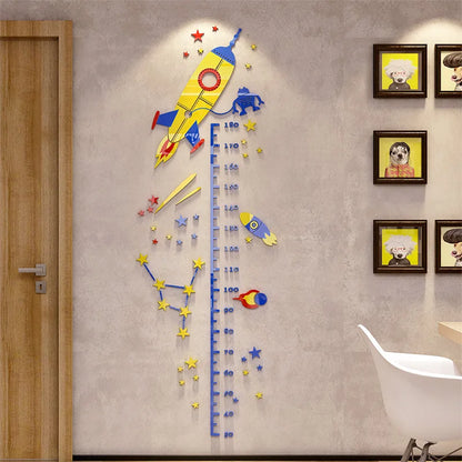 Kinder Höhe Messen Wand Aufkleber UFO Rakete Affe Höhe Charts Wand Aufkleber Nursey Decor Tapete Kinder Schlafzimmer Dekoration