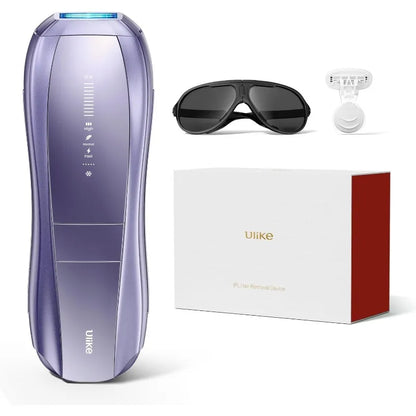 Ulike Laser Hair Removal, Air 10 IPL Hair Removal for Women and Men, 65°F Ice-Cooling Contact, Dual Lights, Skin Sensor SHR Mode