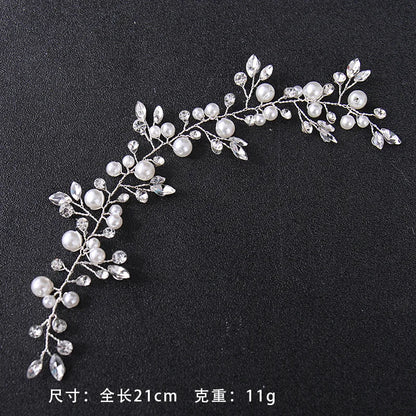 Hochzeit Kristall Haar Reben Blumen blatt Kopf bedeckungen handgemachte Perlen Kristall Stirnbänder Abschluss ball Braut Hochzeit Haarschmuck Schmuck