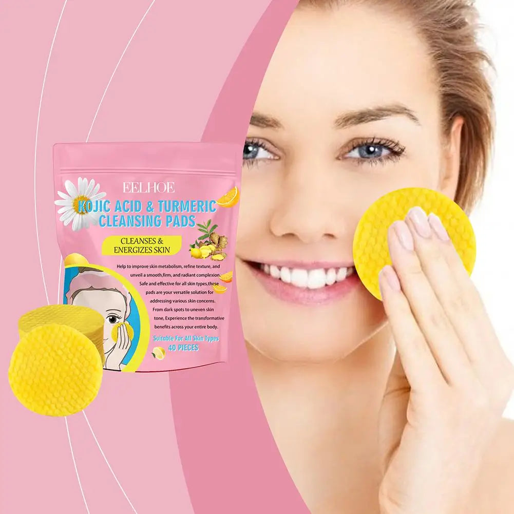 40/50 stücke Kurkuma Reinigung Pad Reinigung Tablet Peeling Pads Gesichts Schwämme Für Peeling Tägliche Reinigung Hautpflege