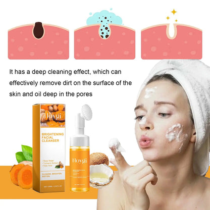 Kurkuma Reiniger Dark Spot Remover Öl Kontrolle Gesichts peeling feuchtigkeit spendende aufhellende Hautpflege Koji säure Reinigungs pads