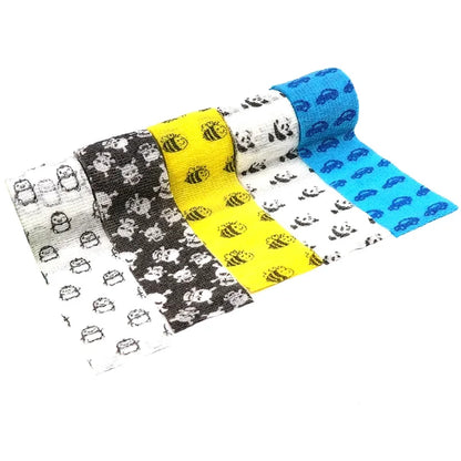 2,5 cm/5cm Tier bedruckter selbst klebender elastischer Verband 4,5 m Sport wickel band zum Tätowieren von Finger gelenk Knie Erste-Hilfe-Kit Haustier