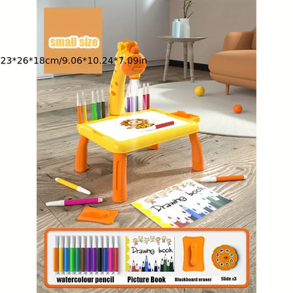 Children Drawing Board Projection Table Light Toy For Boy Сoloring Pen Book Tool Set Girl Learning Educational Kids 3 Year Gifts