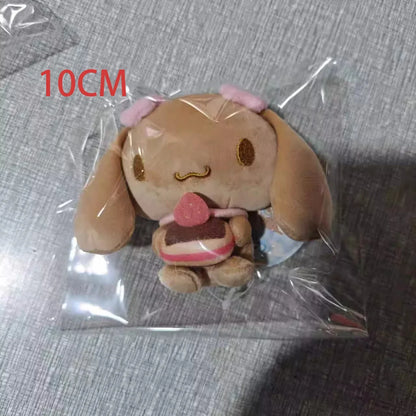 Mocha Dog Hoodie Plush Toys Stuffed Animals Kawaii Cute Keychains Ball Chain Keyring Kids Toys For Girls Surprise Gift