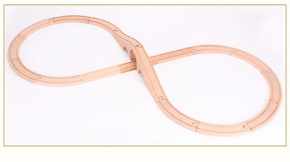 New Wooden Track Accessories Beech Wood Railway Train Track Parts fit for Brand Wood Tracks Education Toys for Children