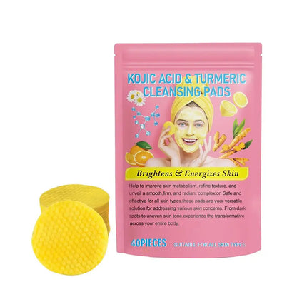 Kurkuma Koji säure Gesichts Peeling Reinigungs pads Zitrone tief reinigende Haut aufhellende Bleaching Watte pad Hautpflege