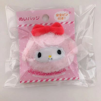 Sanrio mein süßes Klavier Kawaii Plüsch Füllung Puppe Anhänger rosa Lamm Gummis chnur Cartoon Plüsch Brosche Mädchen Dekoration Geburtstag