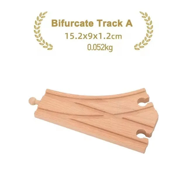 New Wooden Track Accessories Beech Wood Railway Train Track Parts fit for Brand Wood Tracks Education Toys for Children