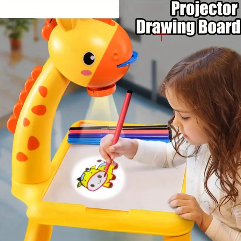 Children Drawing Board Projection Table Light Toy For Boy Сoloring Pen Book Tool Set Girl Learning Educational Kids 3 Year Gifts