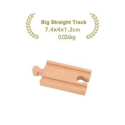 New Wooden Track Accessories Beech Wood Railway Train Track Parts fit for Brand Wood Tracks Education Toys for Children