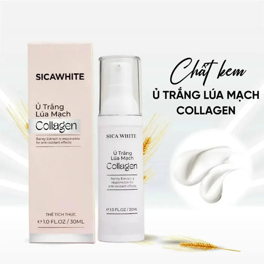 Ủ Trắng Lúa Mạch Collagen 30ml Làm trắng, dưỡng ẩm, chống lão hóa, làm săn chắc, Bright White Young U TRANG LUA MACH COLLAGEN