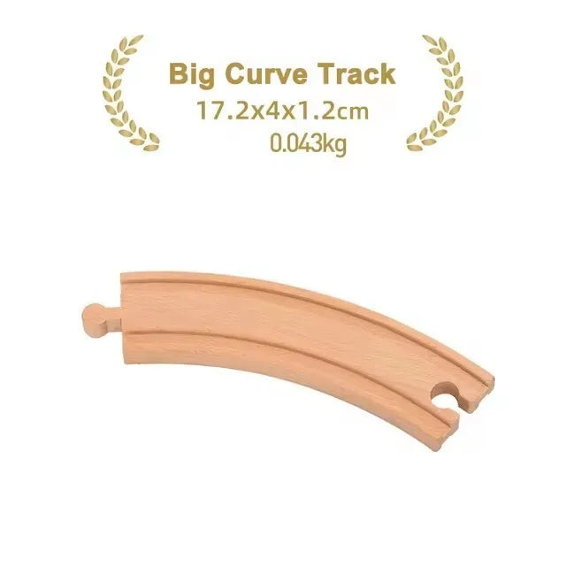 New Wooden Track Accessories Beech Wood Railway Train Track Parts fit for Brand Wood Tracks Education Toys for Children