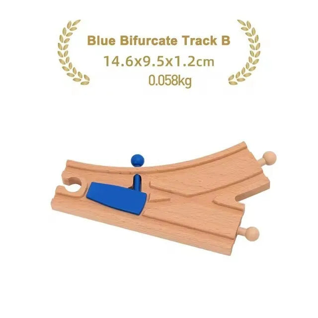 New Wooden Track Accessories Beech Wood Railway Train Track Parts fit for Brand Wood Tracks Education Toys for Children