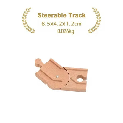 New Wooden Track Accessories Beech Wood Railway Train Track Parts fit for Brand Wood Tracks Education Toys for Children