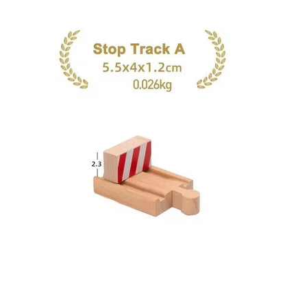 New Wooden Track Accessories Beech Wood Railway Train Track Parts fit for Brand Wood Tracks Education Toys for Children