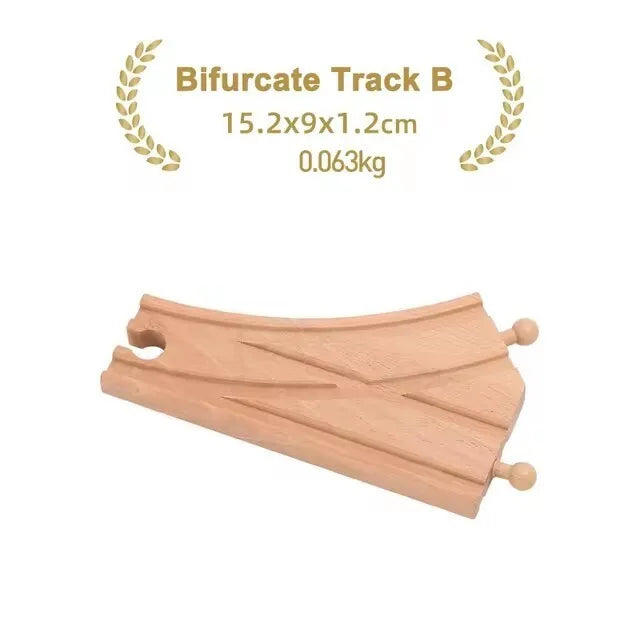 New Wooden Track Accessories Beech Wood Railway Train Track Parts fit for Brand Wood Tracks Education Toys for Children