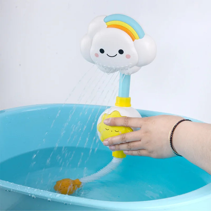 Baby Bath Toys New Cloud Rainbow Shower Bathroom Toys Clouds Model Baby Bath Toy Sprinkler Water Toy Cute Spray Shower Kids Gift