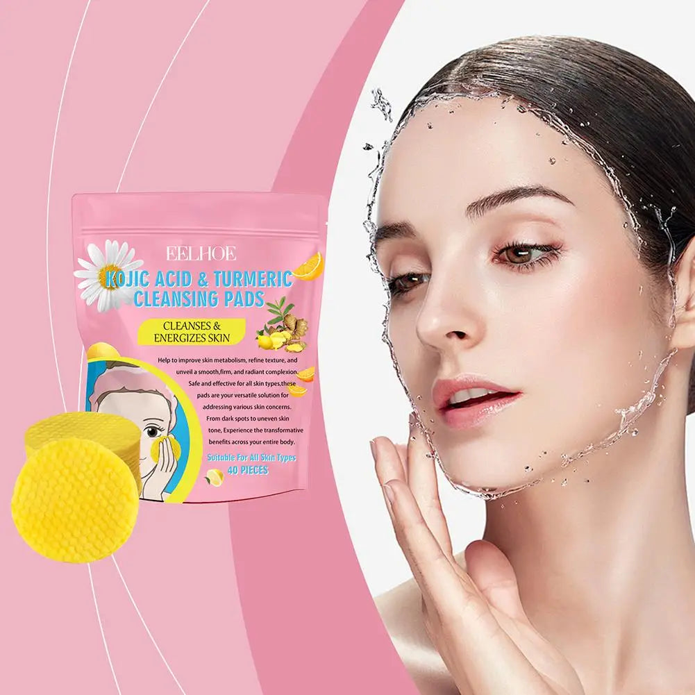 40/50 stücke Kurkuma Reinigung Pad Reinigung Tablet Peeling Pads Gesichts Schwämme Für Peeling Tägliche Reinigung Hautpflege