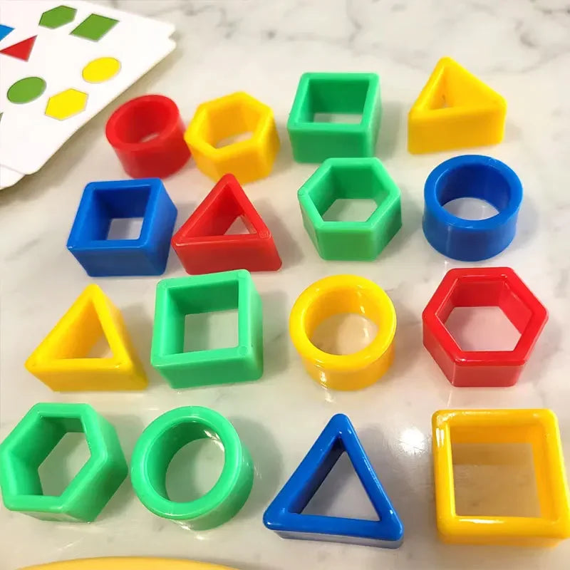 Niedliche Bären kinder geometrische Form Farb abstimmung Puzzle Baby Montessori pädagogisches Lernspiel zeug Kinder interaktives Kampfspiel