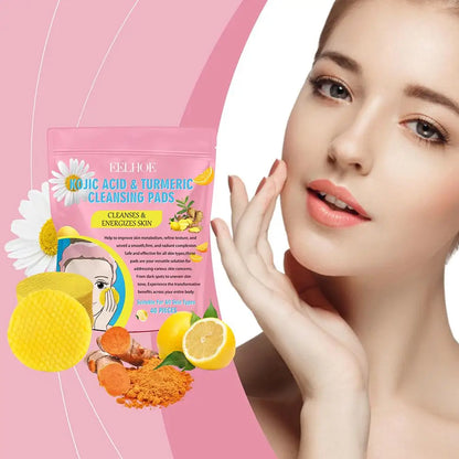 40/50 stücke Kurkuma Reinigung Pad Reinigung Tablet Peeling Pads Gesichts Schwämme Für Peeling Tägliche Reinigung Hautpflege