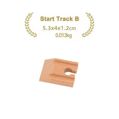 New Wooden Track Accessories Beech Wood Railway Train Track Parts fit for Brand Wood Tracks Education Toys for Children