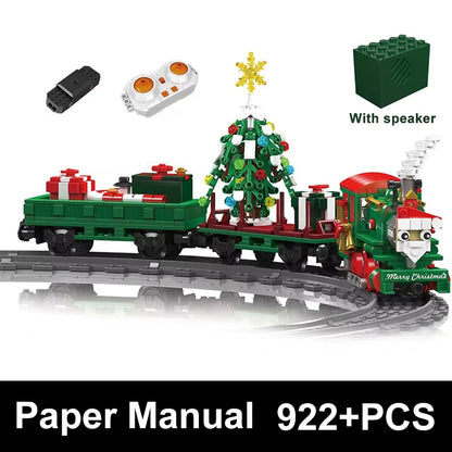 Mould King 12039 Technischer Weihnachtszug Baustein Ziegel RC Modell Puzzle Montage Zug DIY Spielzeug Weihnachten Kinder Geschenke Spielzeug