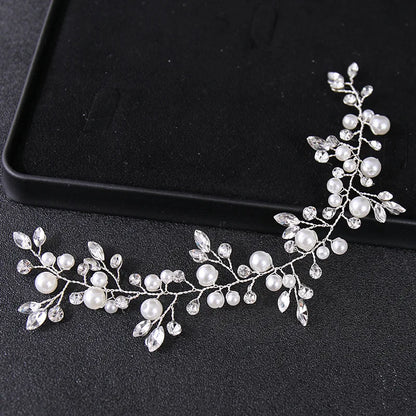 Hochzeit Kristall Haar Reben Blumen blatt Kopf bedeckungen handgemachte Perlen Kristall Stirnbänder Abschluss ball Braut Hochzeit Haarschmuck Schmuck