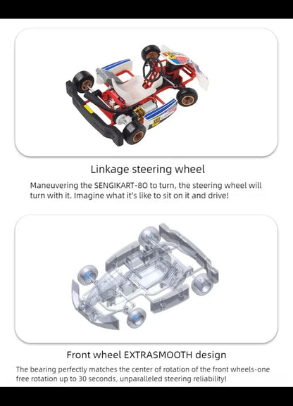 Minimum RC Sengi KART-80 Assembled RC Remote Control Micro Scale RC Car Simulation Kart go kart Kit PNP For Children Kids