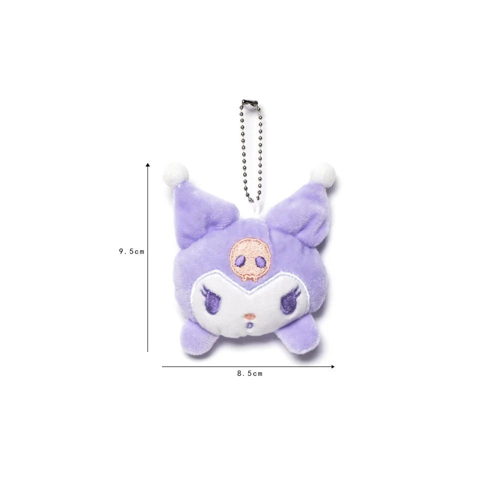 Kawaii sanrio Plüsch Schlüssel bund Puppe Hallo Kitty meine Melodie Kuromi Cinna moroll Cartoon Tier ausgestopft Anhänger Rucksack Dekoration