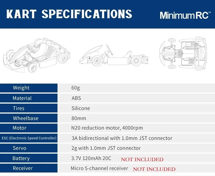 Minimum RC Sengi KART-80 Assembled RC Remote Control Micro Scale RC Car Simulation Kart go kart Kit PNP For Children Kids