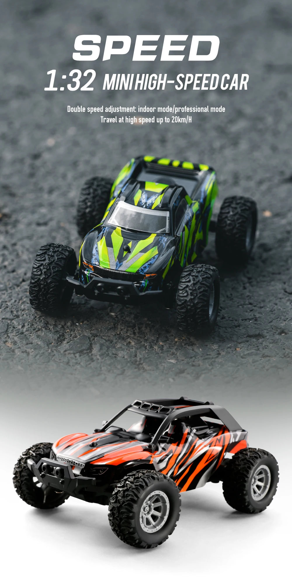 1:32 Mini RC Auto fern gesteuerte Autos 20 km/h Offroad-Hoch geschwindigkeit rennen Indoor Drift Beschleunigung Kinder elektrische Spielzeug Crawler