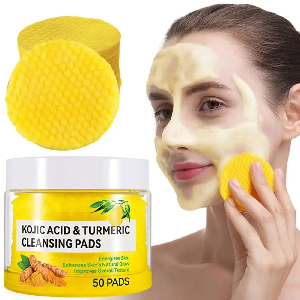 40/50 stücke Kurkuma Reinigung Pad Reinigung Tablet Peeling Pads Gesichts Schwämme Für Peeling Tägliche Reinigung Hautpflege