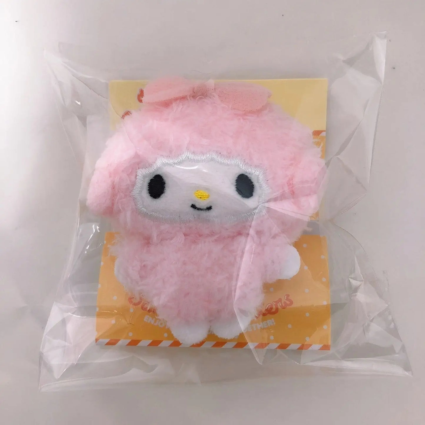 Sanrio mein süßes Klavier Kawaii Plüsch Füllung Puppe Anhänger rosa Lamm Gummis chnur Cartoon Plüsch Brosche Mädchen Dekoration Geburtstag