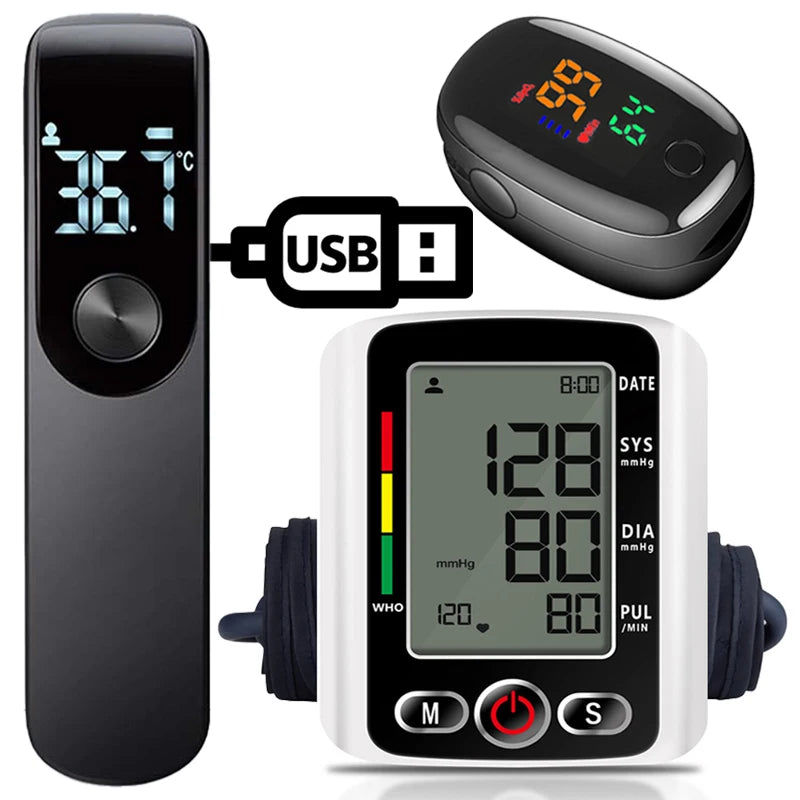 Portable Tonometer Digital LCD arm tensiometers Blood Pressure Monitor Heart rate Meter Large Cuff Sphygmomanometer Health Care