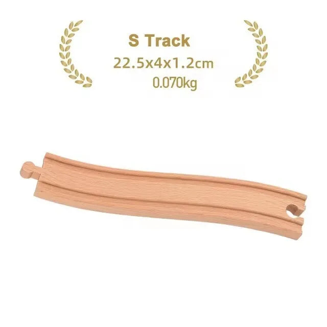 New Wooden Track Accessories Beech Wood Railway Train Track Parts fit for Brand Wood Tracks Education Toys for Children