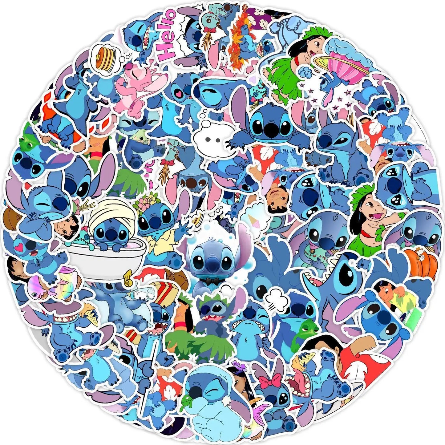 10/50pcs niedlichen Disney Cartoon Lilo Stich Aufkleber für Kinder Kawaii Anime Aufkleber Graffiti Laptop Skateboard Telefon Aufkleber Spielzeug