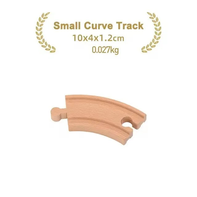 New Wooden Track Accessories Beech Wood Railway Train Track Parts fit for Brand Wood Tracks Education Toys for Children