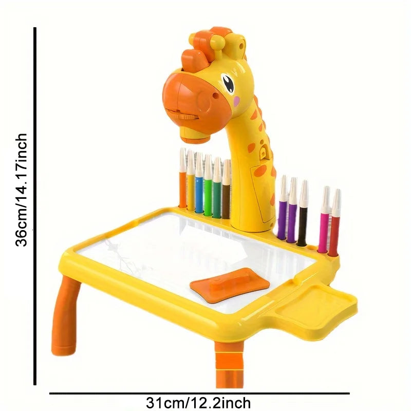 Children Drawing Board Projection Table Light Toy For Boy Сoloring Pen Book Tool Set Girl Learning Educational Kids 3 Year Gifts