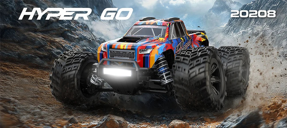 Hyper Go MJX 14303 1：14 4WD Off-Road RC Car 65KM/H LED Remote Control Cars Brushless High Speed Drift Monster Truck Rally Cars