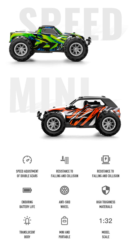 1:32 Mini RC Auto fern gesteuerte Autos 20 km/h Offroad-Hoch geschwindigkeit rennen Indoor Drift Beschleunigung Kinder elektrische Spielzeug Crawler