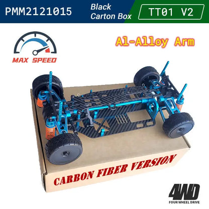 Tamiya Sakura TT02B TT02 TT01 D5 D5S TRF416 1:10 4WD RC Car Kohlefaserrahmen Al-Legierung DIY Modell Drift Racing Upgrade Teile KIT